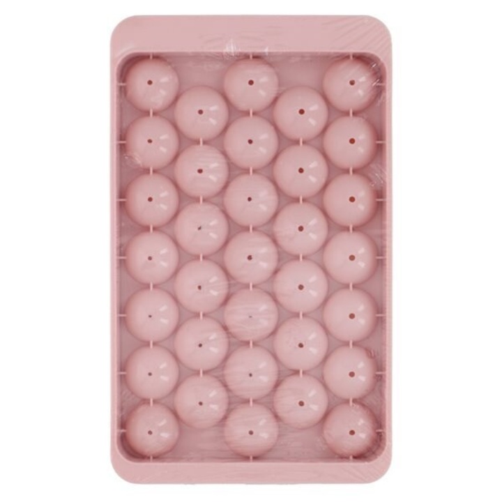 Forma Pentru Gheata, Forma Cu 33 Cuburi Rotunde, Openhome, Roz, Design Modern, Ideala Pentru Bauturi Si Sucuri, Pentru Casa Si Bar, Usor De Curatat, Antiaderenta, Compatibila Cu Masina De Spalat Vase, Durabila, Pentru Apa, Iaurt Si Sucuri
