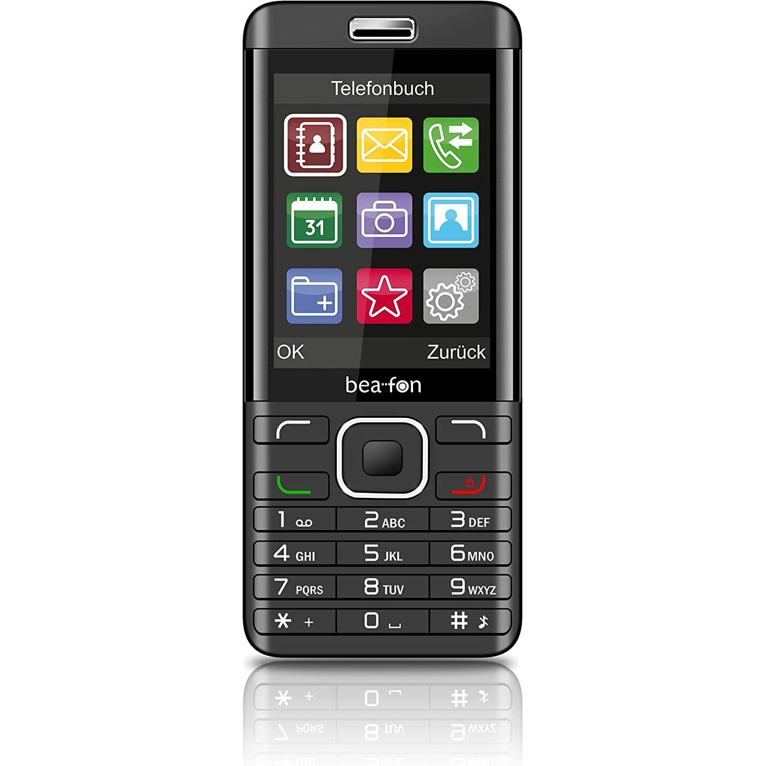 Beafon C245 Telefono Per Anziani | Display 2.4", Tastiera, Radio E Flash, Colore Champagne