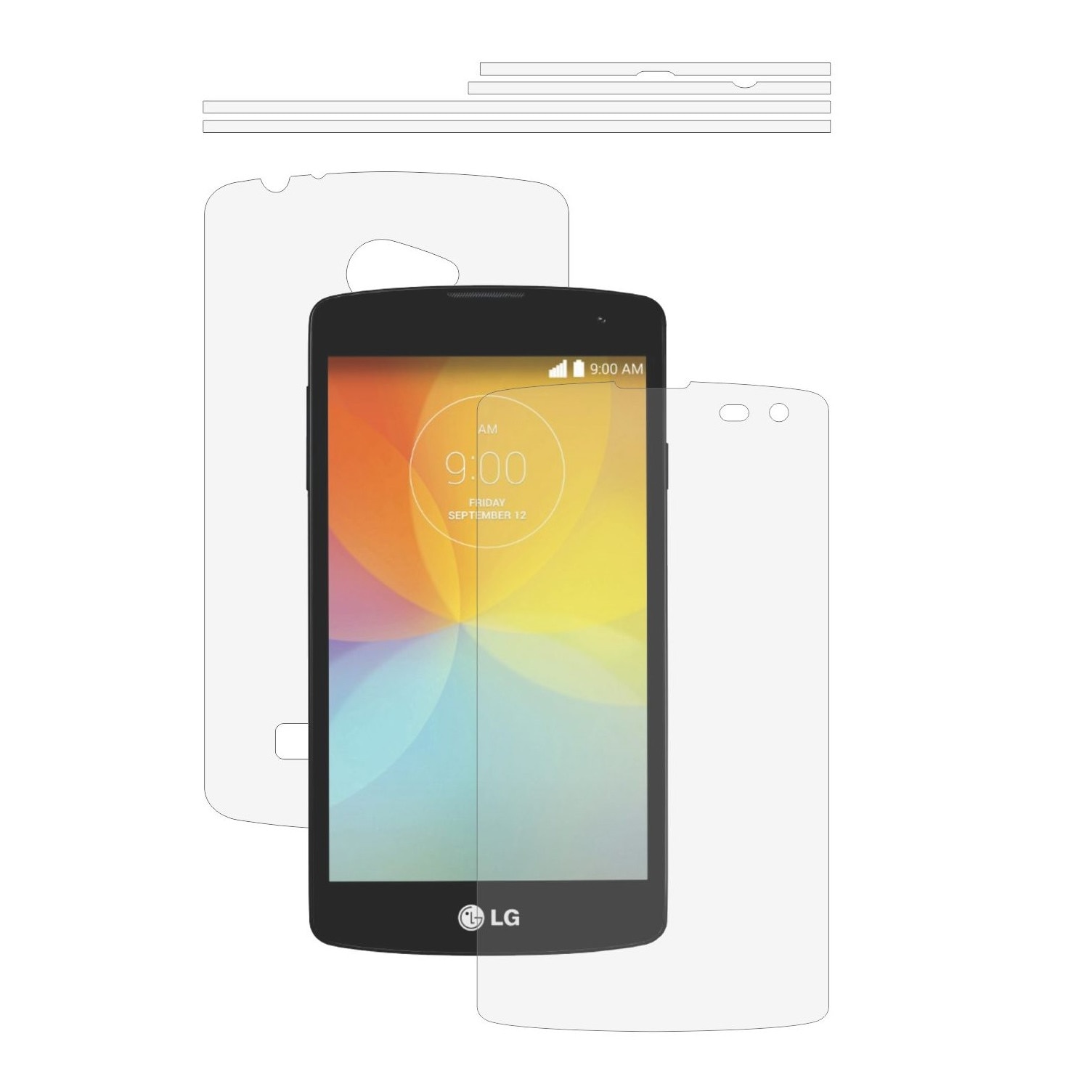 Folie Protectie Full Body Invisible Skinz Ultra-Clear HD, Husa Transparenta de tip Skin Adeziv pentru Carcasa si Ecran, dedicata LG F60