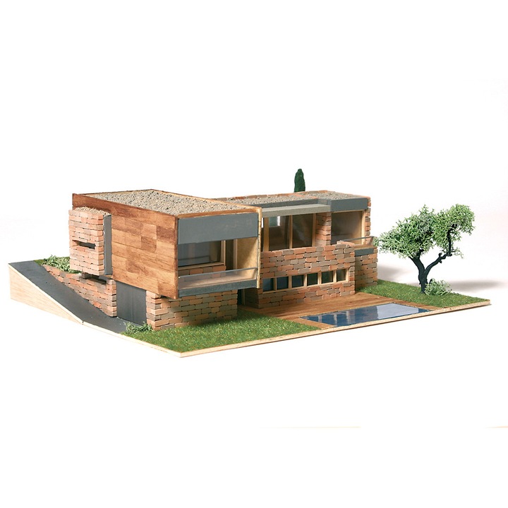 Къща Domus kits Модерна къща Мура, Макет с истински тухли, Многоцветна