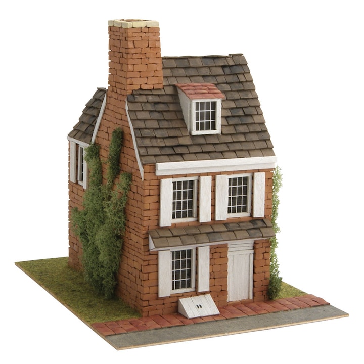 Къща Domus kits Вила 10 , Макет с истински тухли, Многоцветна