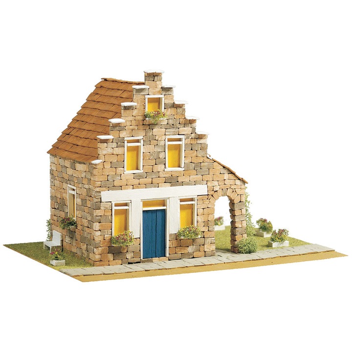 Къща Domus kits Вила 9 , Макет с истински тухли, Многоцветна