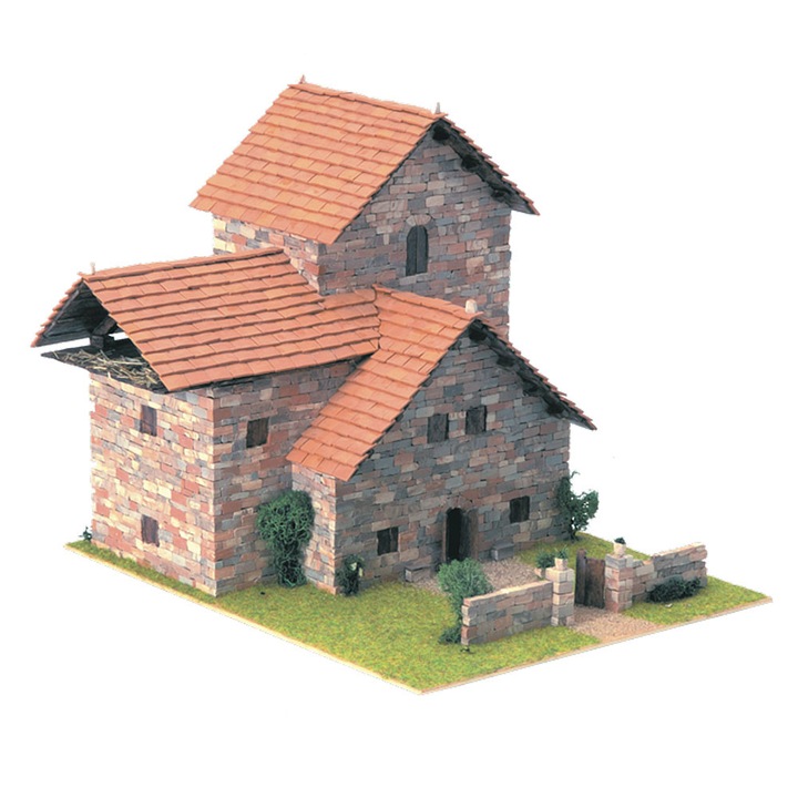 Къща Domus kits Рустика 5, Макет с истински тухли, Многоцветна