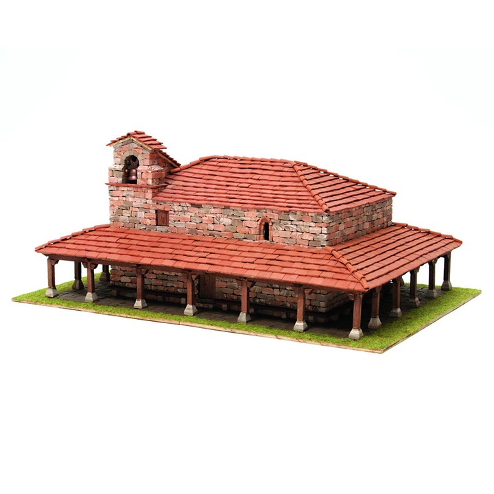 Църква Domus kits Романика 20, Макет с истински тухли, St. Adrian de Argineta, Многоцветна