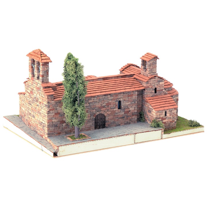 Църква Domus kits Романика 6, Макет с истински тухли, St. Pere d´Egara, Многоцветна