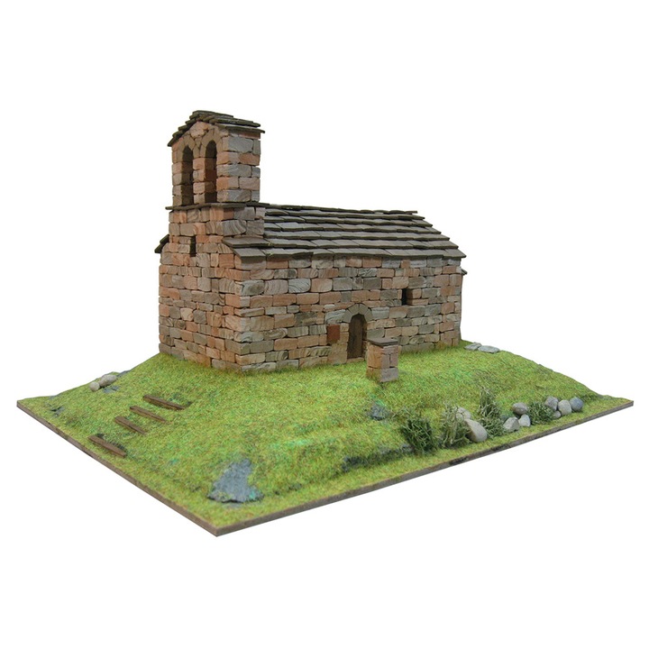 Църква Domus kits Романика 27, Макет с истински тухли, St. Quirc de Durro, Многоцветна