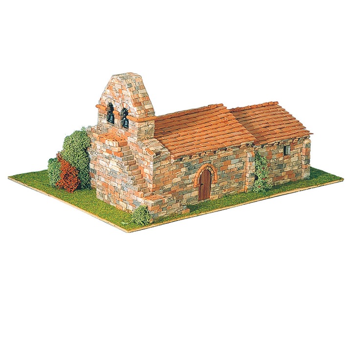 Църква Domus kits Романика 12, Макет с истински тухли, Arenillas de Ebro, Многоцветна