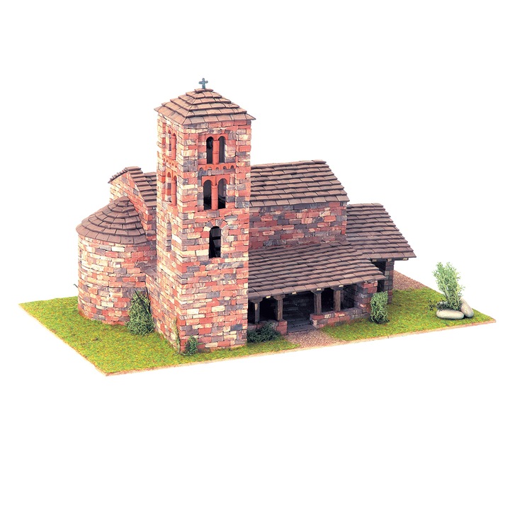 Църква Domus kits Романика 2, Макет с истински тухли, St. Joan de Caselles, Многоцветна