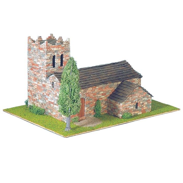 Църква Domus kits Романика 11, Макет с истински тухли, St. Martí Vell, Многоцветна