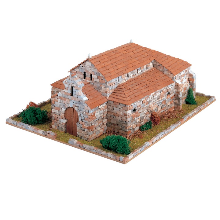 Църква Domus kits Романика 9, Макет с истински тухли, St. Juan de Baños, Многоцветна