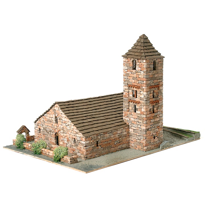 Църква Domus kits Романика 22, Макет с истински тухли, St. Joan de Boi, Многоцветна
