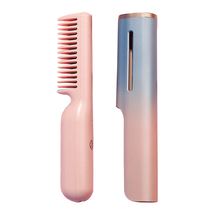 Perie de indreptat parul, ABS, Roz