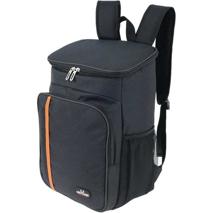 Чанта Cooler Bag, Термоизолираща, Тип раница, За пикник/къмпинг, Непромокаема, Черен, 23 л