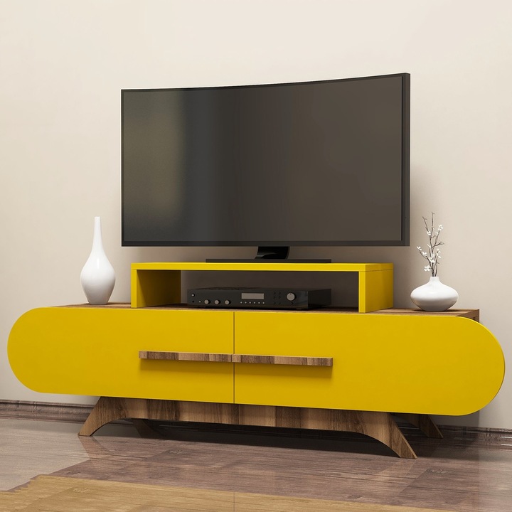 Comoda TV, Rose, Nuc-Galben, 145 x 49 x 36 cm