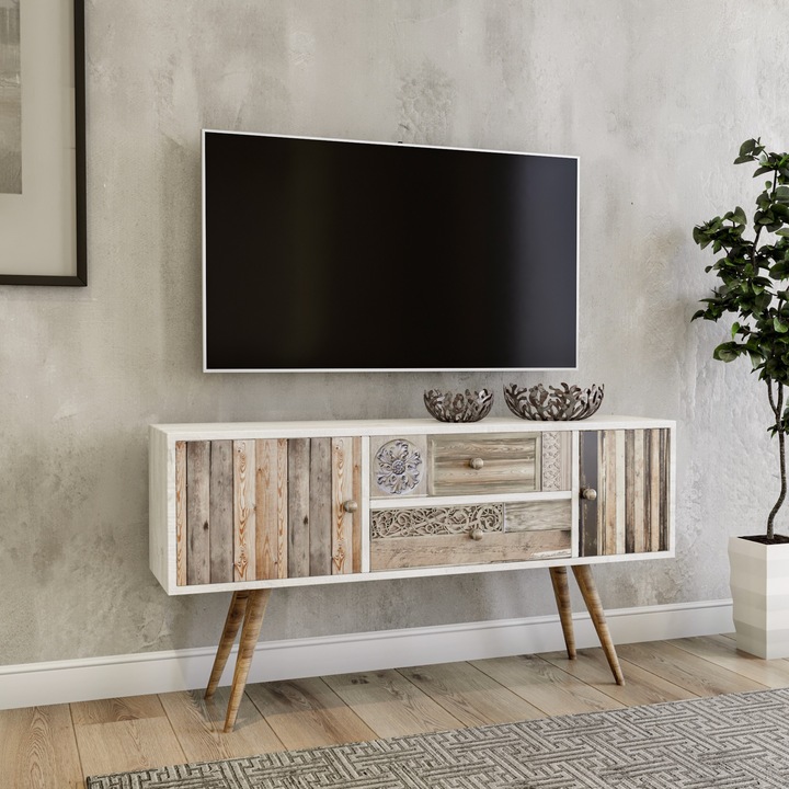 Comoda TV, Odense, Natural, 122 x 65 x 35 cm