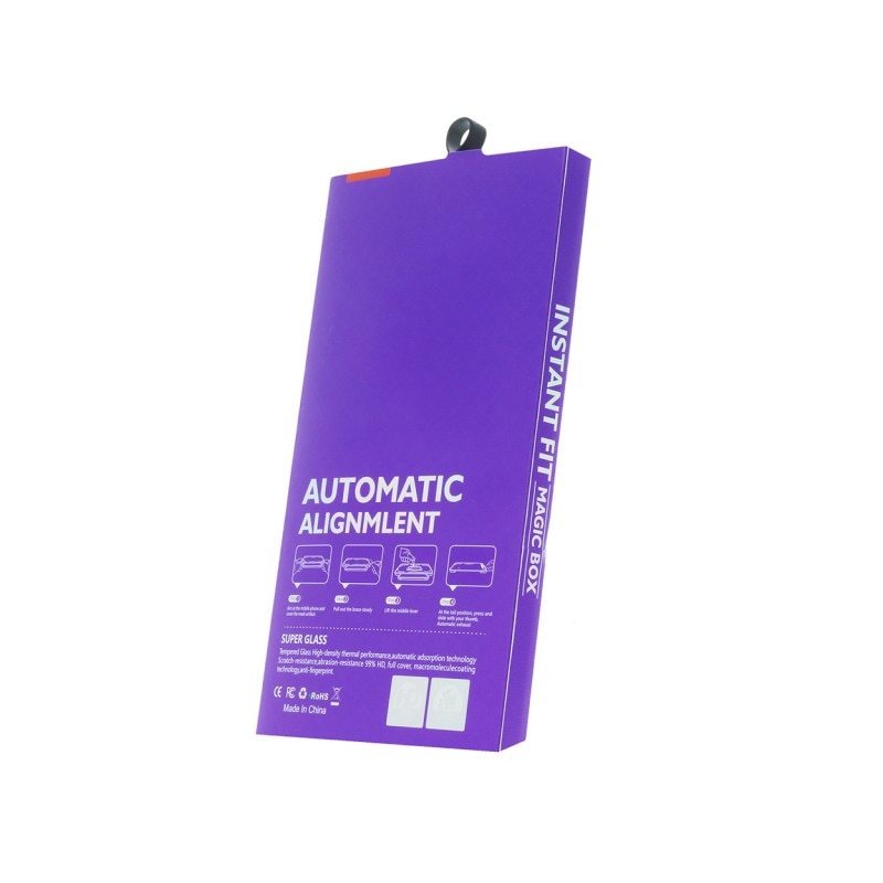 Folie Sticla Securizata Upzz Tool 9D Compatibila Cu iPhone 14 Plus, Aplicator Inclus, Privacy - AntiSpy