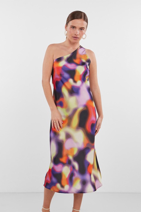 Y.A.S., Rochie fara maneci cu imprimeu, Multicolor, S