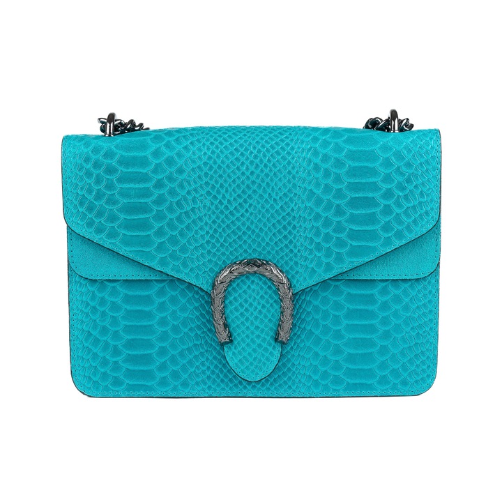 Női pénztárca, bőr, Toro Nero, Dalia nagy, türkiz