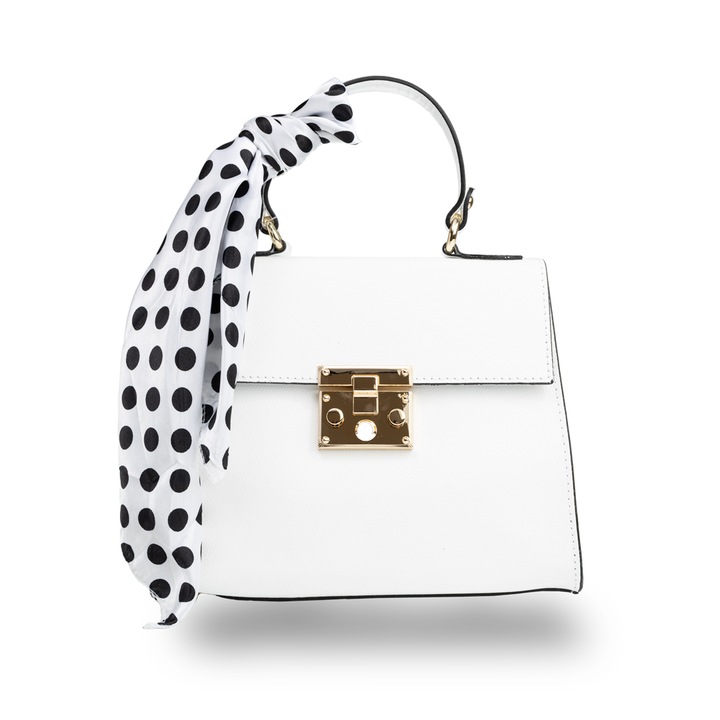 Női retikül, bőr, Toro Nero, Ella, fehér