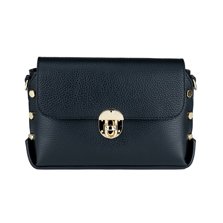 Дамско портмоне, кожа, Торо Неро, Роза, черно