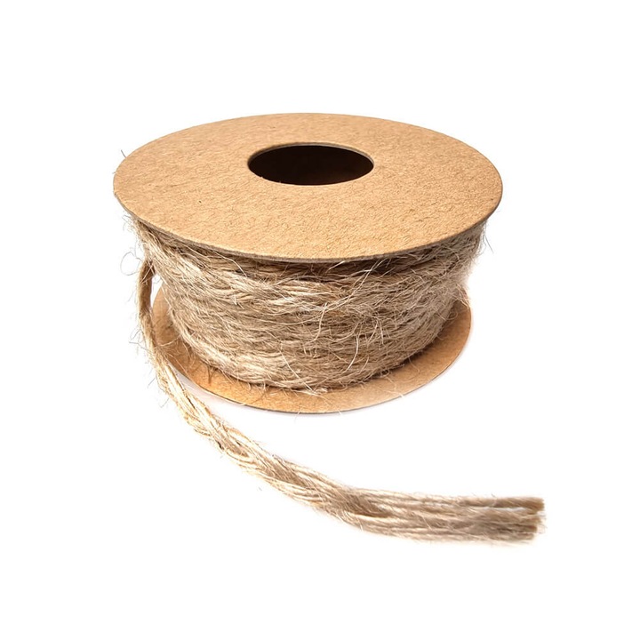 Banda iuta impletita, maro, Createur, 5mm x 5m