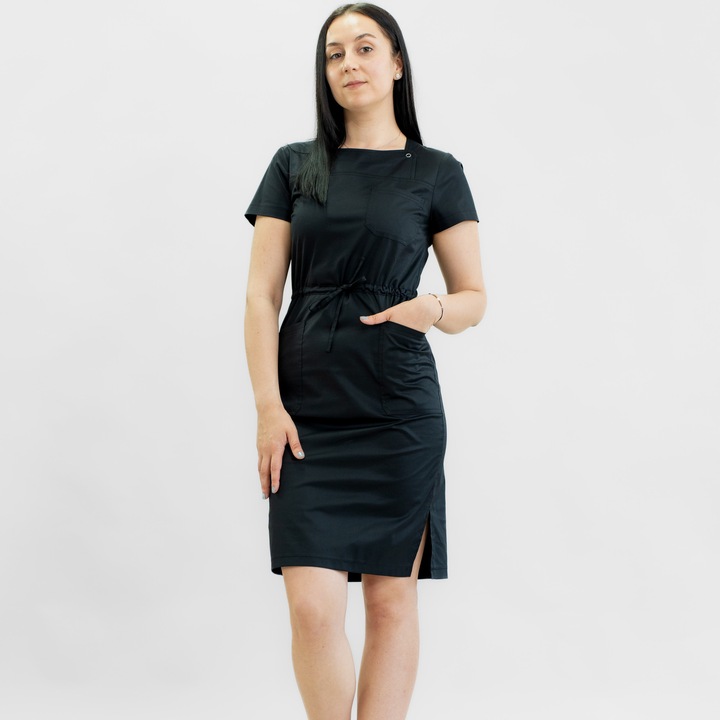 Sarafan Medical Eva, Negru, XS