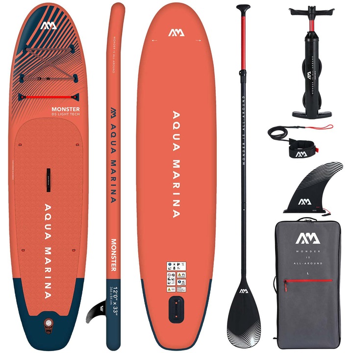 Set placa gonflabila SUP Aqua Marina MONSTER 12'0" BT-23MOP 366 x 84 x 15 cm