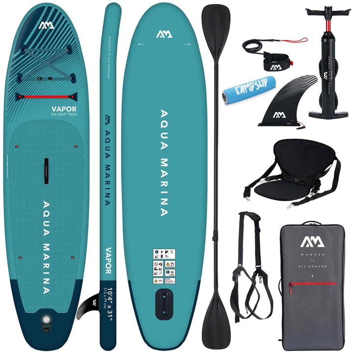 Set placa gonflabila SUP Aqua Marina VAPOR 10'4" BT-23VAP 315 x 79 x 15 cm Super Combo