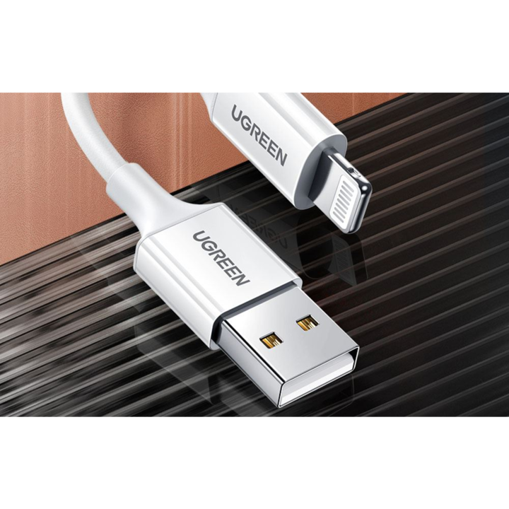 UGREEN US155 USB-A – Lightning kábel 2.4A 1.5m fehér (80315) (80315)