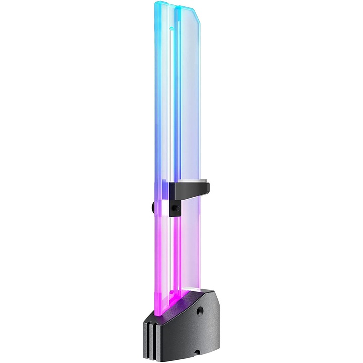Suport Vertical Stand Placa Video, Iluminare RGB, Alb