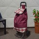 Carucior de piata pliabil, Naimeed D4941, 2 roti, 37 L, Rosu