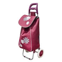 Carucior de piata pliabil, Naimeed D4942, 2 roti, 37 L, Rosu