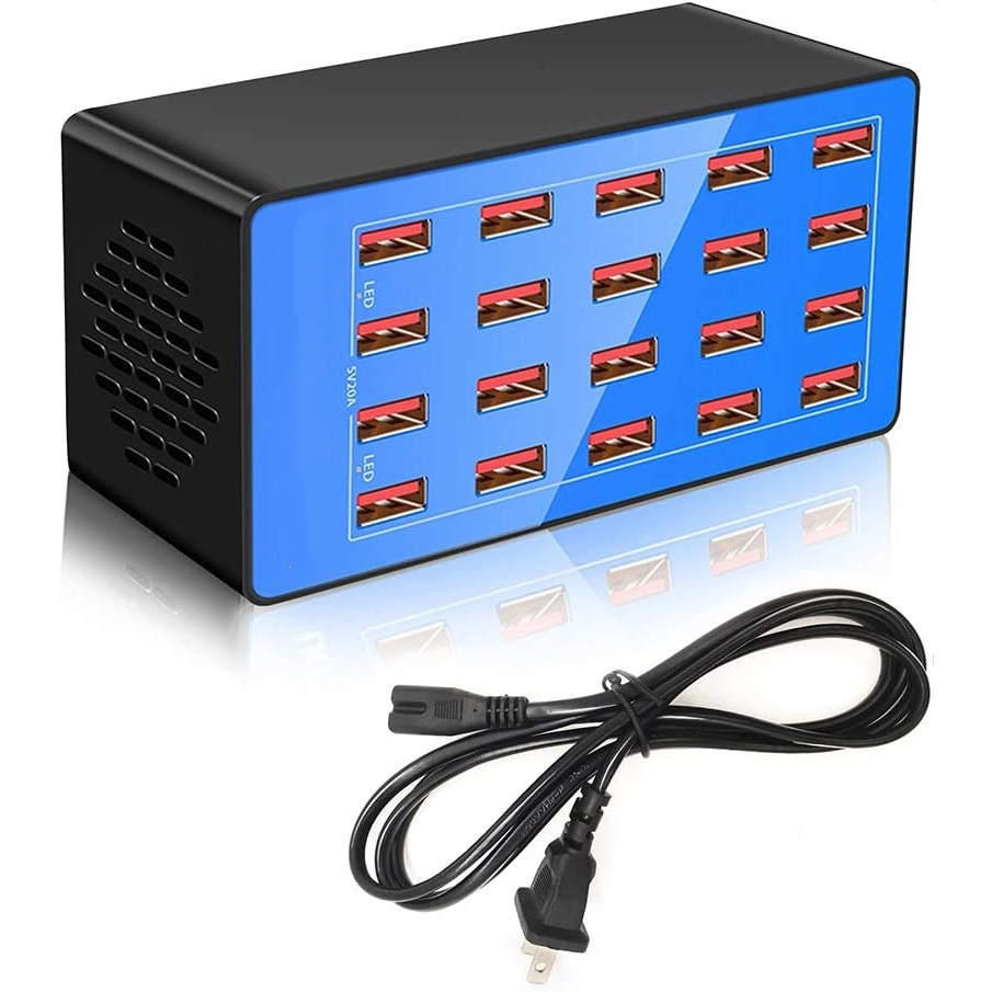 Станция за зареждане на телефон, oein®, 100 W, 20 USB 2.0 порта ...