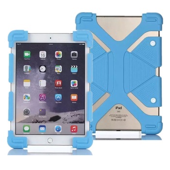 Husa universala din silicon pentru tablete de la 8.9 la 12 inchi, bleu Husa universala din silicon pentru tablete de la 8.9 la 12 inchi, bleu