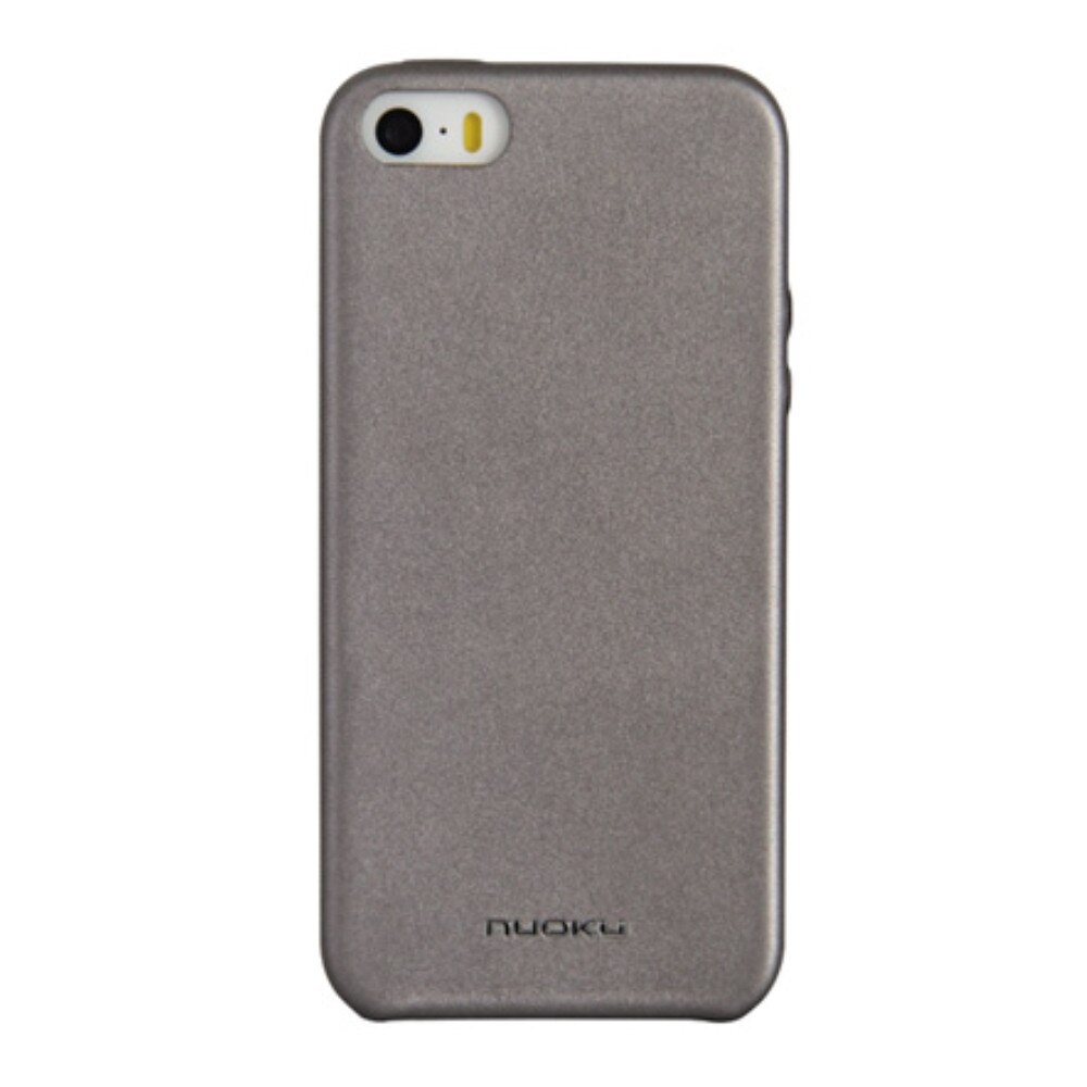 Husa carcasa din piele Nuoku Honor pentru iPhone 5/5S/SE, argintiu