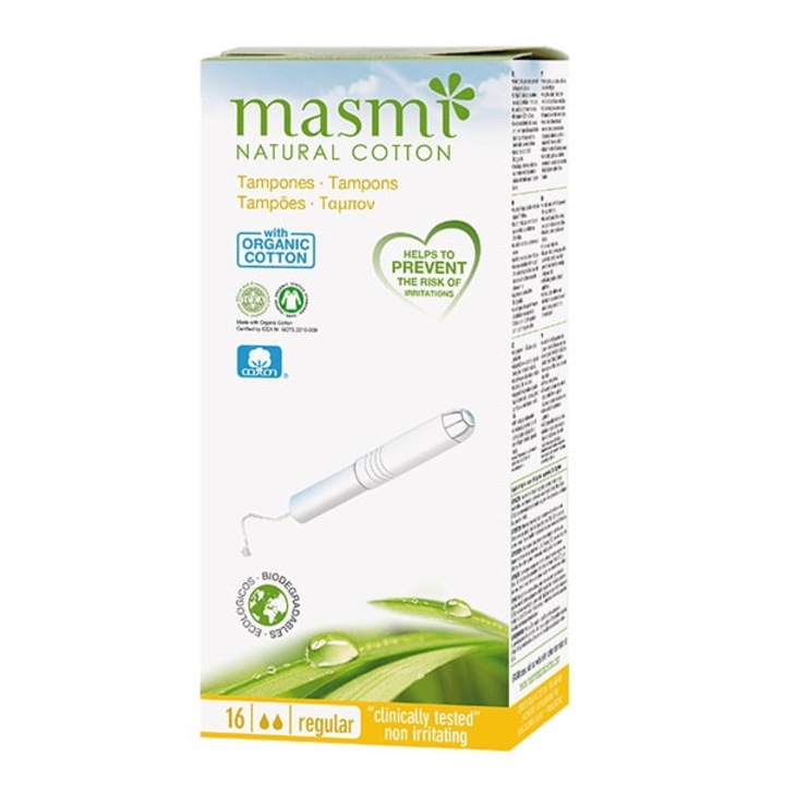 Tampoane aplicatoare, Masmi, Bumbac organic, 16 buc