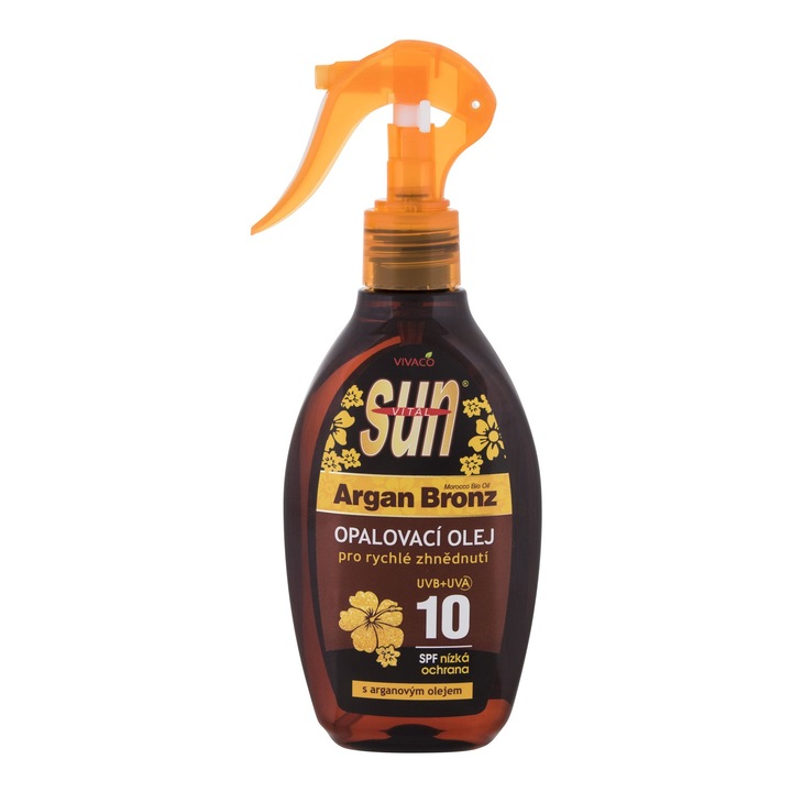 Ulei de bronzare, Vivaco Argan Bronz Sun, SPF10, 200 ml