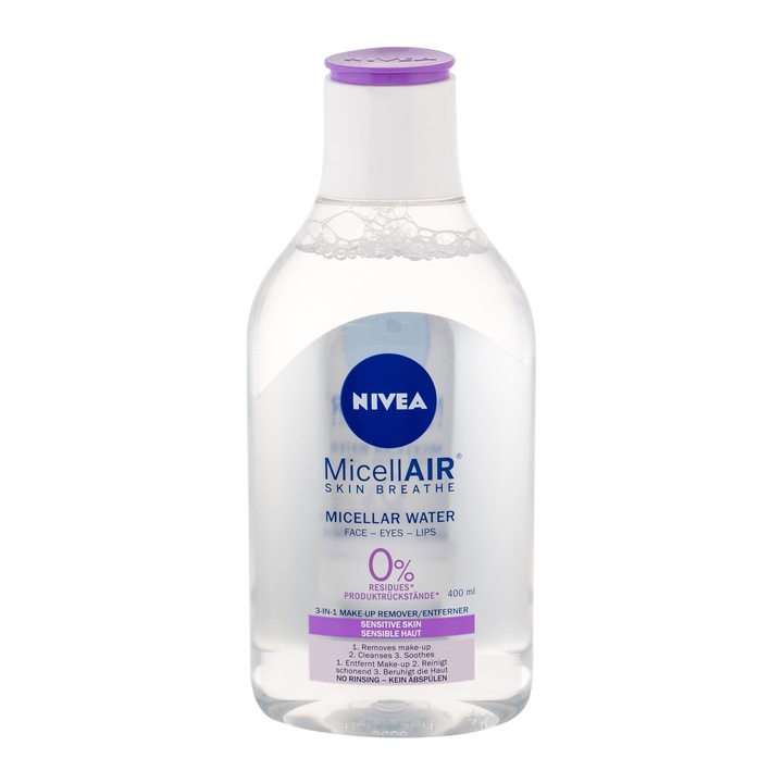Apa micelara, Nivea, Pentru piele sensibila/iritata, 400ml