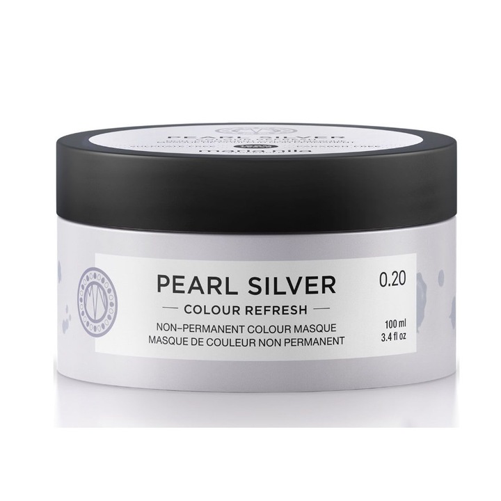 Maria Nila Colour Refresh masca hranitoare fara pigmenti colorati pentru par blond platinat si grizonat Pearl Silver 100 ml