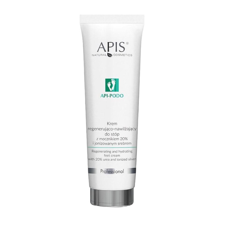 Crema hidratanta picioare, Apis, 100 ml, Alb/Gri