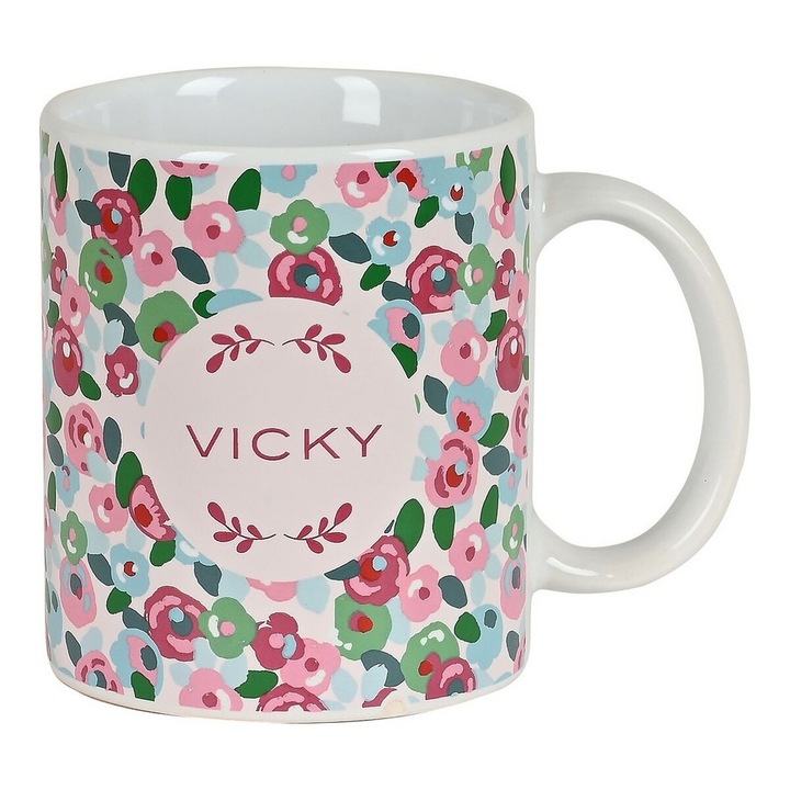 Cana Vicky Martin Berrocal Rosebloom, Ceramica, Multicolor, 350ml