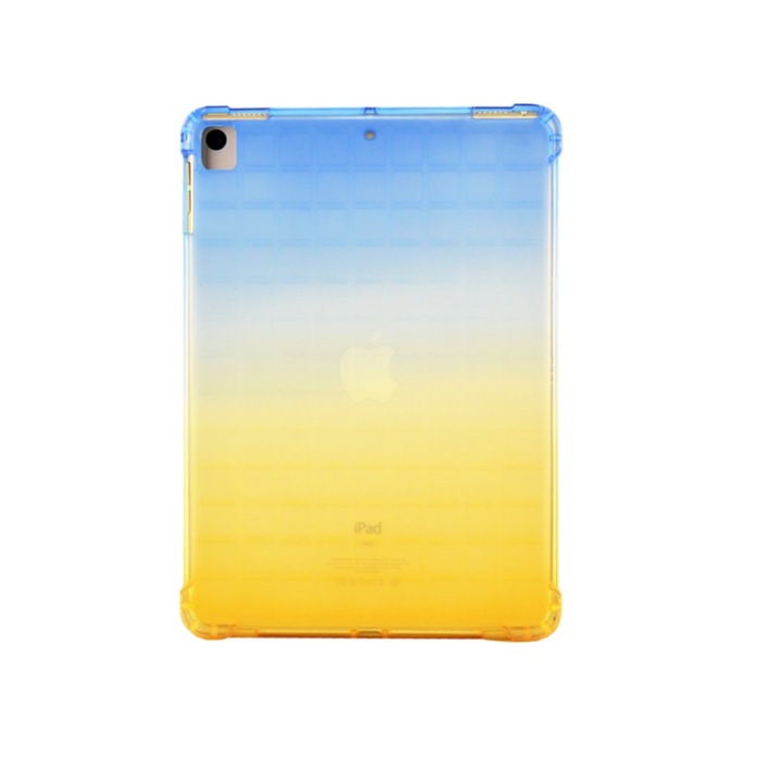 Protectie premium din silicon pentru Apple iPad 10.2 (2019-2020), Galben-Albastru