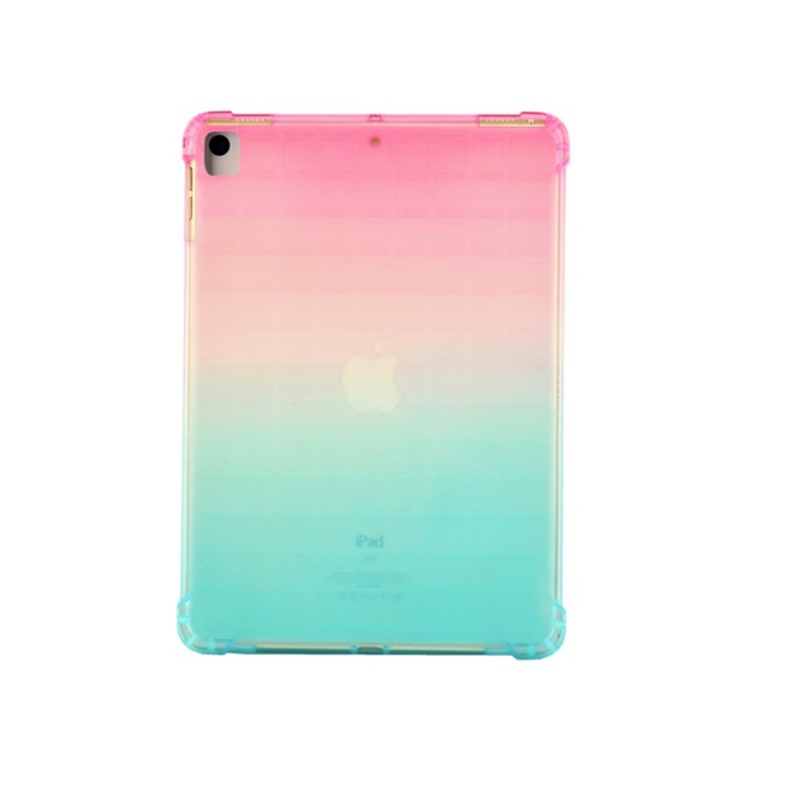 Husa silicon high quality pentru Apple iPad Pro 11 (2018 si 2020), Verde-Roz - Protectie durabila si eleganta pentru iPad Pro 11