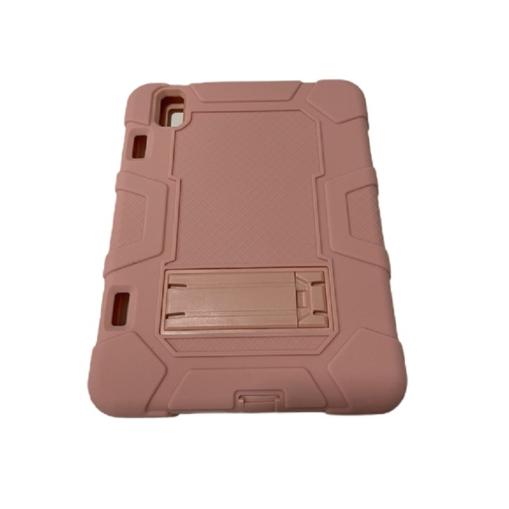 Accesorizeaza-ti Apple iPad Mini 6 (2021) cu o husa de protectie din silicon, roz pudra, cu kickstand inclus