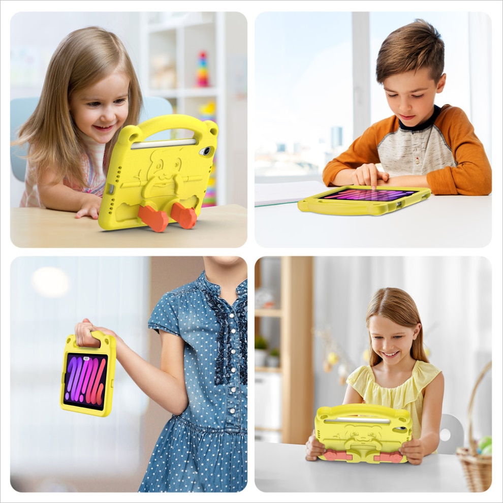Husa de protectie Felman's, compatibil cu iPad Mini 6 2021, Galben