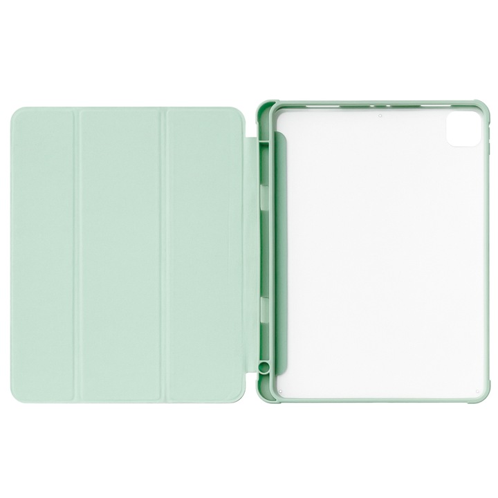 Protejeaza-ti Apple iPad Pro 12.9 2018/2020/2021 cu stil - Husa premium cu suport pentru Pen, Flip cover si culoare Verde deschis