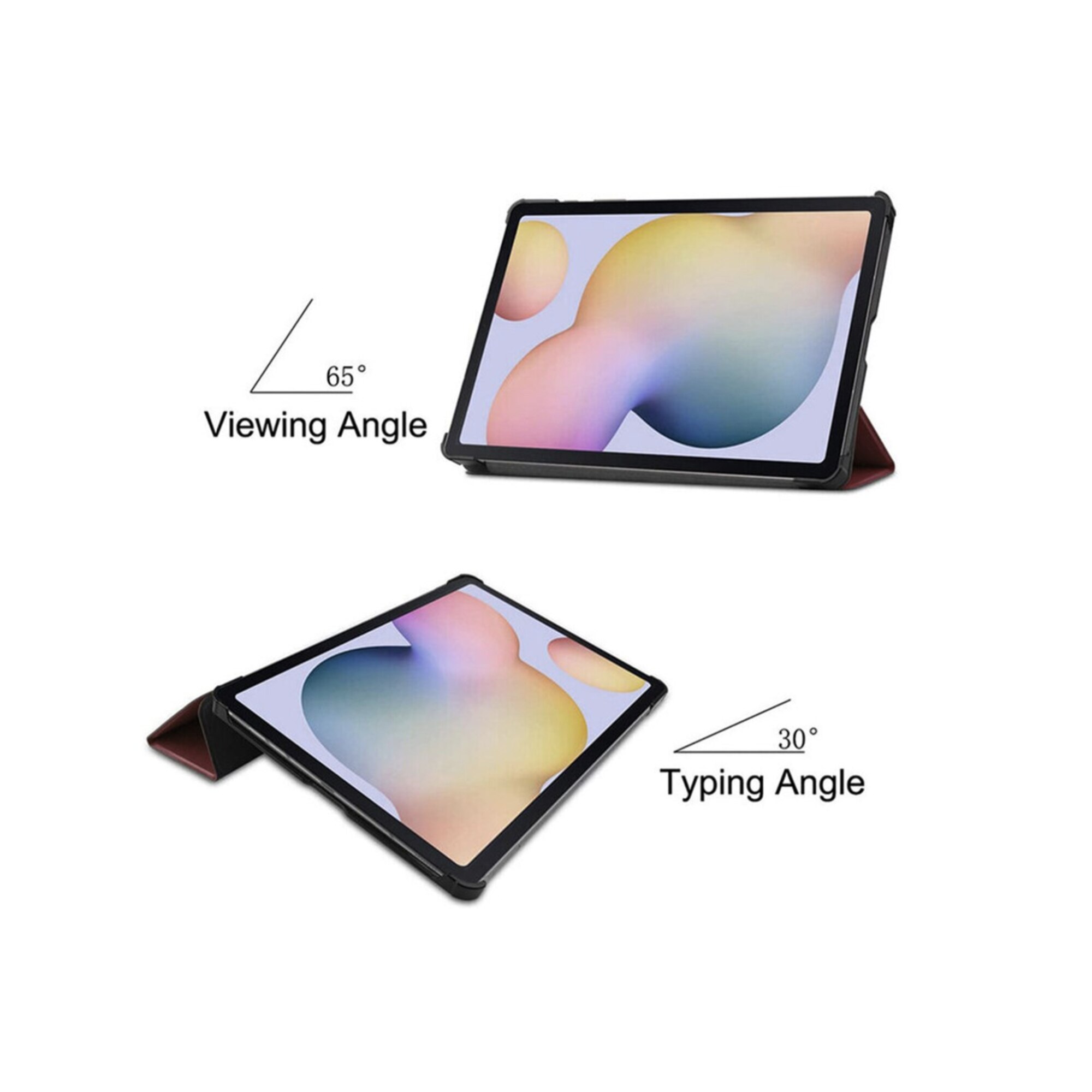 Husa de protectie tip carte Felman's, compatibil cu iPad 10 2022, 10.9, Rosie