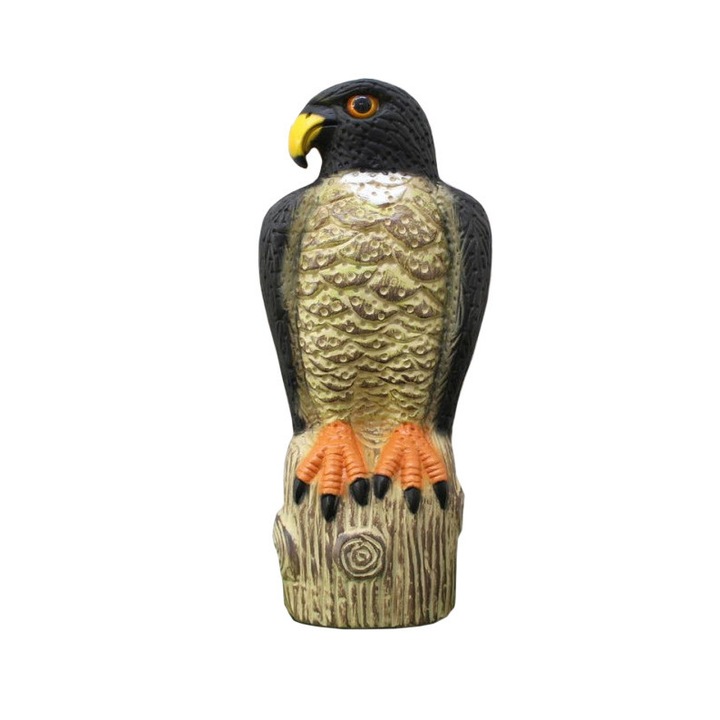 Decoratiune de gradina tip vultur de asezat langa perete, o singura fata, Galben
