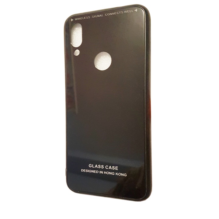 Husa pentru Xiaomi Redmi 7, Luxury Glass case neagra