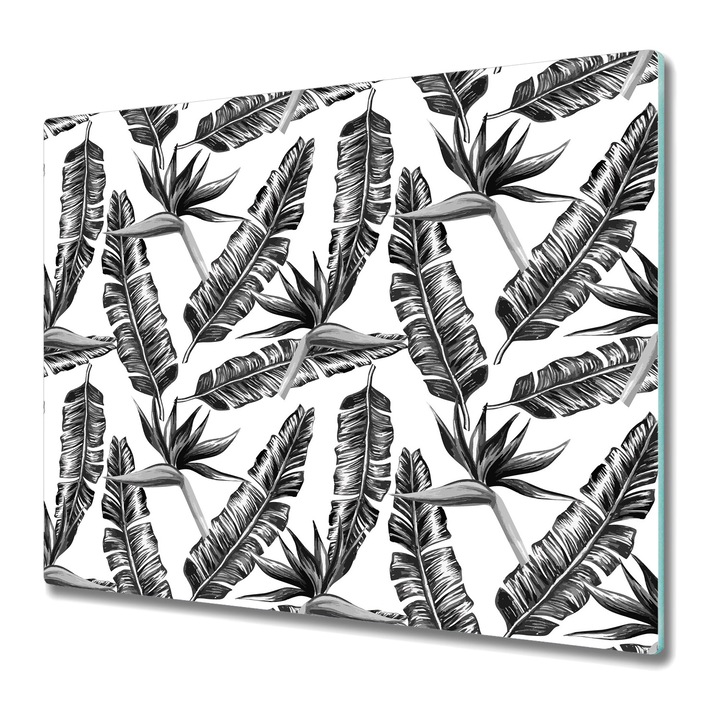 Дъска За Рязане, Tulup, Стъкло, Правоъгълна, Сини И Бели Облаци, Син, 60x52 cm, 0000029387